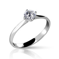Anillo solitario 4 patillas oro 18 Kilates y diamante