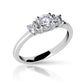 Anillo tresillo diamantes oro 18 Kilates