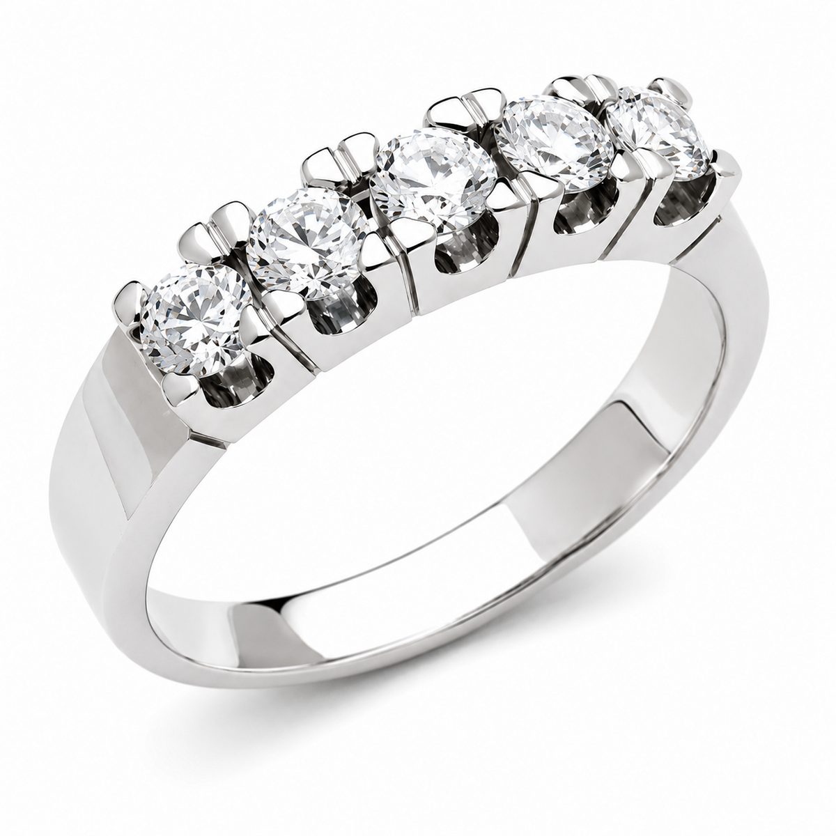 Anillo quintillo diamantes oro 18 Kilates